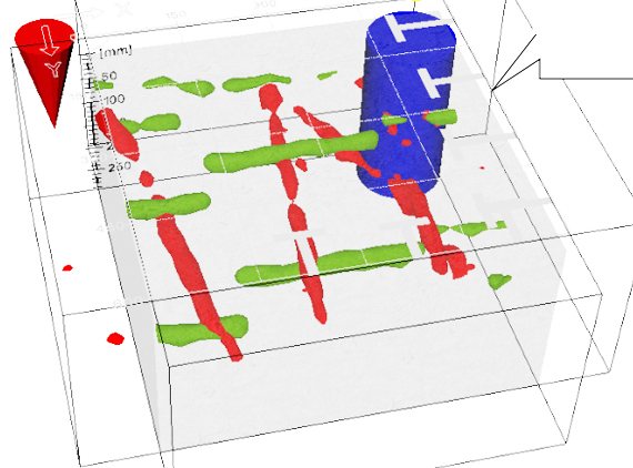 Cartographie 3D des armatures — on visualise avant de percer